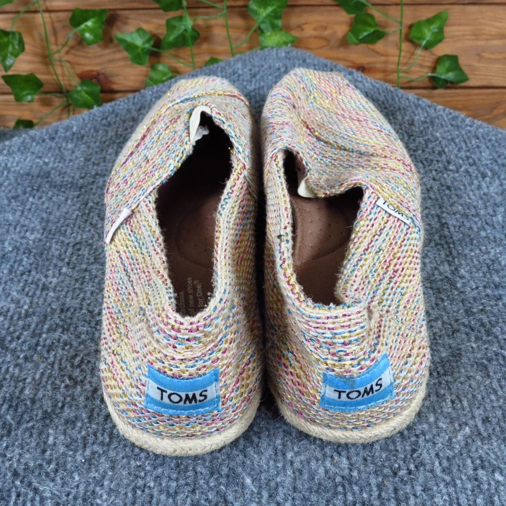 Toms Classic Alpargata‎ Espadrille Women Flat Loafer Size 8 Casual Multi-Color